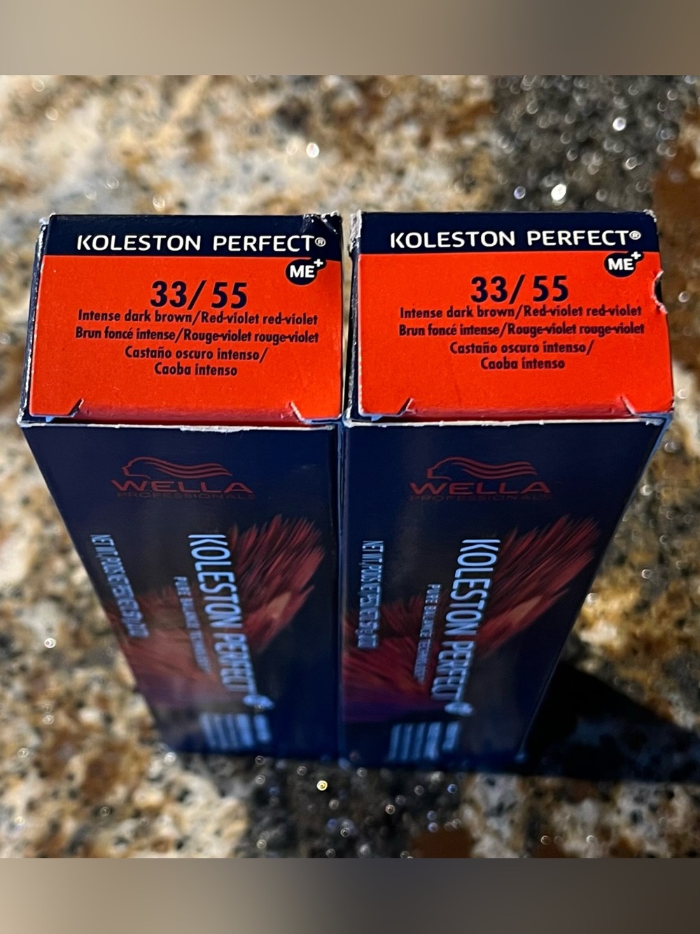 2 NEW Wella Koleston Perfect Me+ 33/55 Intense Dark Brown / Red Violet Hair Dye